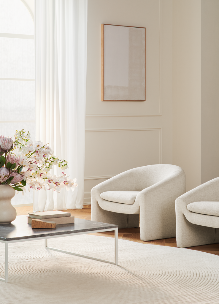 Mielo Armchair Revi - Bouclé & texture, Ivory