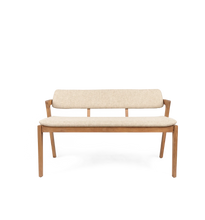 Load image into Gallery viewer, Noa Dining Bench Pale Khaki
