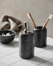 Load image into Gallery viewer, Mug for toothbrush, black/grey marble