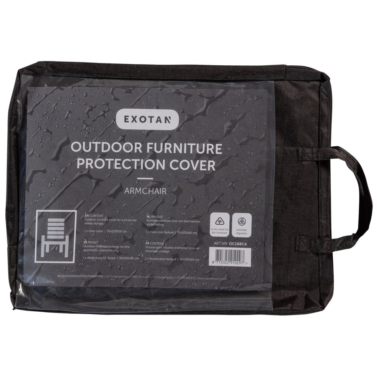 PROTECTIVE COVER FOR GARDEN CHAIRS 90x100x66 CM