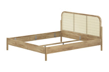 Load image into Gallery viewer, OLIVE BED 160 X 200 CM RATTAN OAK