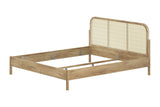OLIVE BED 180 X 200 CM RATTAN OAK