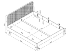 Load image into Gallery viewer, OLIVE BED 160 X 200 CM RATTAN OAK