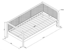 Cargar imagen en el visor de la galería, OLIVE CABIN BED 90 X 200 CM RATTAN OAK