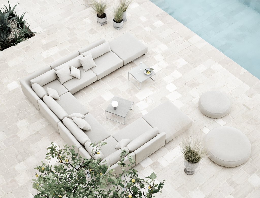 Calm outdoor pouf 120 cm