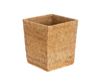 SQUARE RATTAN WASTEPAPER BASKET 25X25X30CM