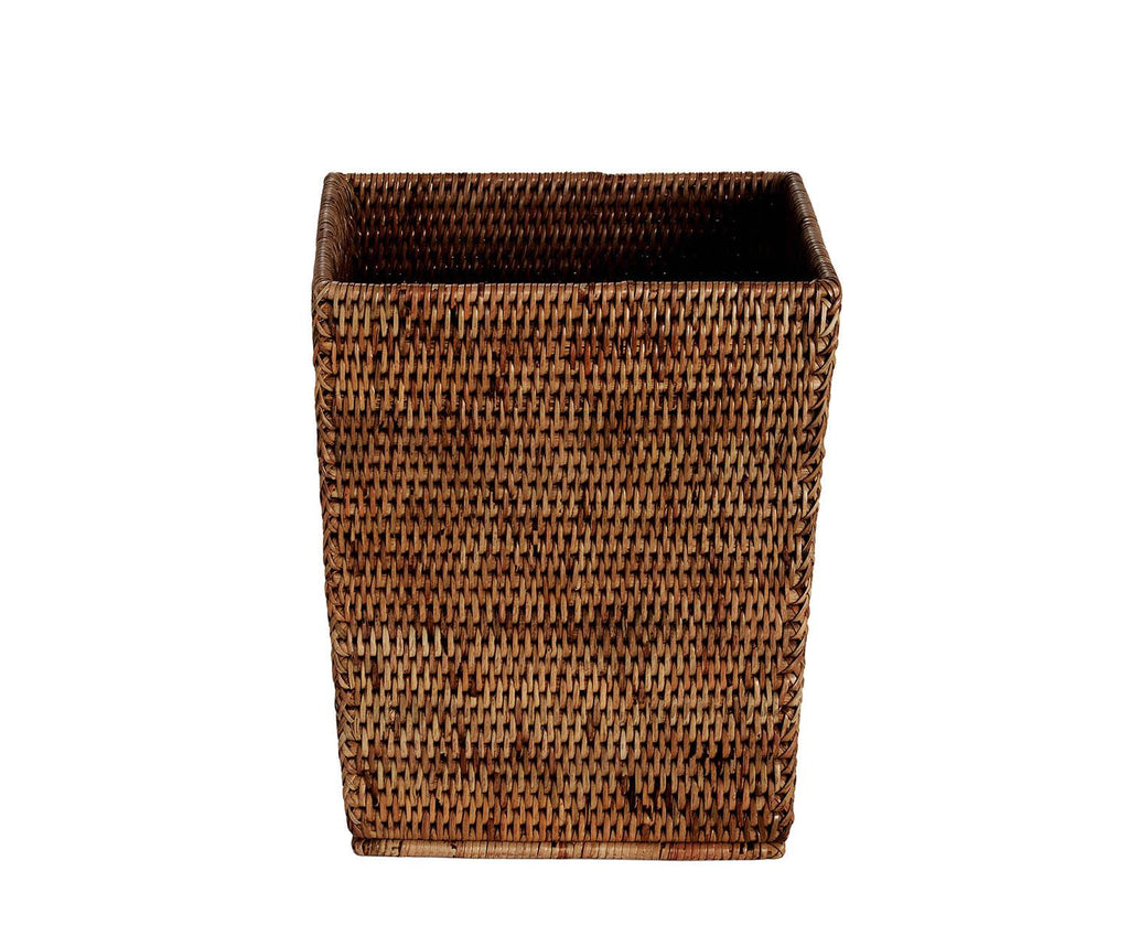BROWN RATTAN PAPER BIN 25X25X30CM