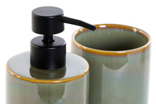 Charger l'image dans la galerie, DISPENSER SET 2 STONEWARE PVC 8X8X17,5 GREEN