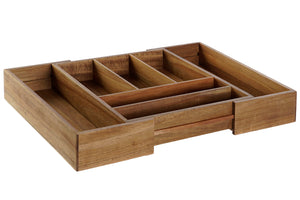ACACIA CUTLERY TRAY 35X30X7 NATURAL ORGANIZER
