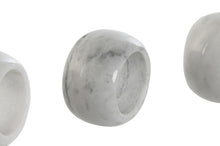 Load image into Gallery viewer, NAPKIN RING SET 4 MARBLE 4,8X4,8X3,3 WHITE