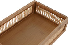 Load image into Gallery viewer, BAMBOO RATAN TRAY 26X17X7 NATURAL