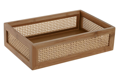 BAMBOO RATAN TRAY 26X17X7 NATURAL