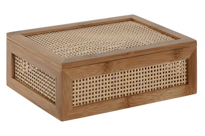 BOX BAMBOO RATTAN 23X15X8 NATURAL