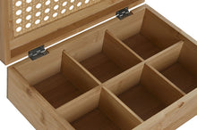 Load image into Gallery viewer, TEA BOX BAMBOO RATTAN 24X16,5X7,5 6SEP. NATURAL