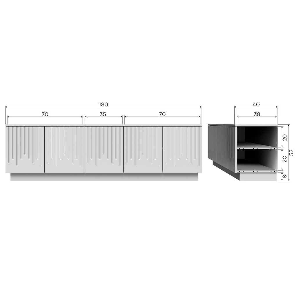 PENCIL TV UNIT PINE MIST [fsc]