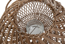 Laden Sie das Bild in den Galerie-Viewer, CANDLE HOLDER RATTAN GLASS 37X37X37 NATURAL BROWN