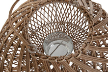 Charger l&#39;image dans la galerie, CANDLE HOLDER RATTAN GLASS 37X37X37 NATURAL BROWN