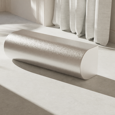 Coffee table Moron version 1 - W100 cm x D30 cm x H30 cm - Brushed steel