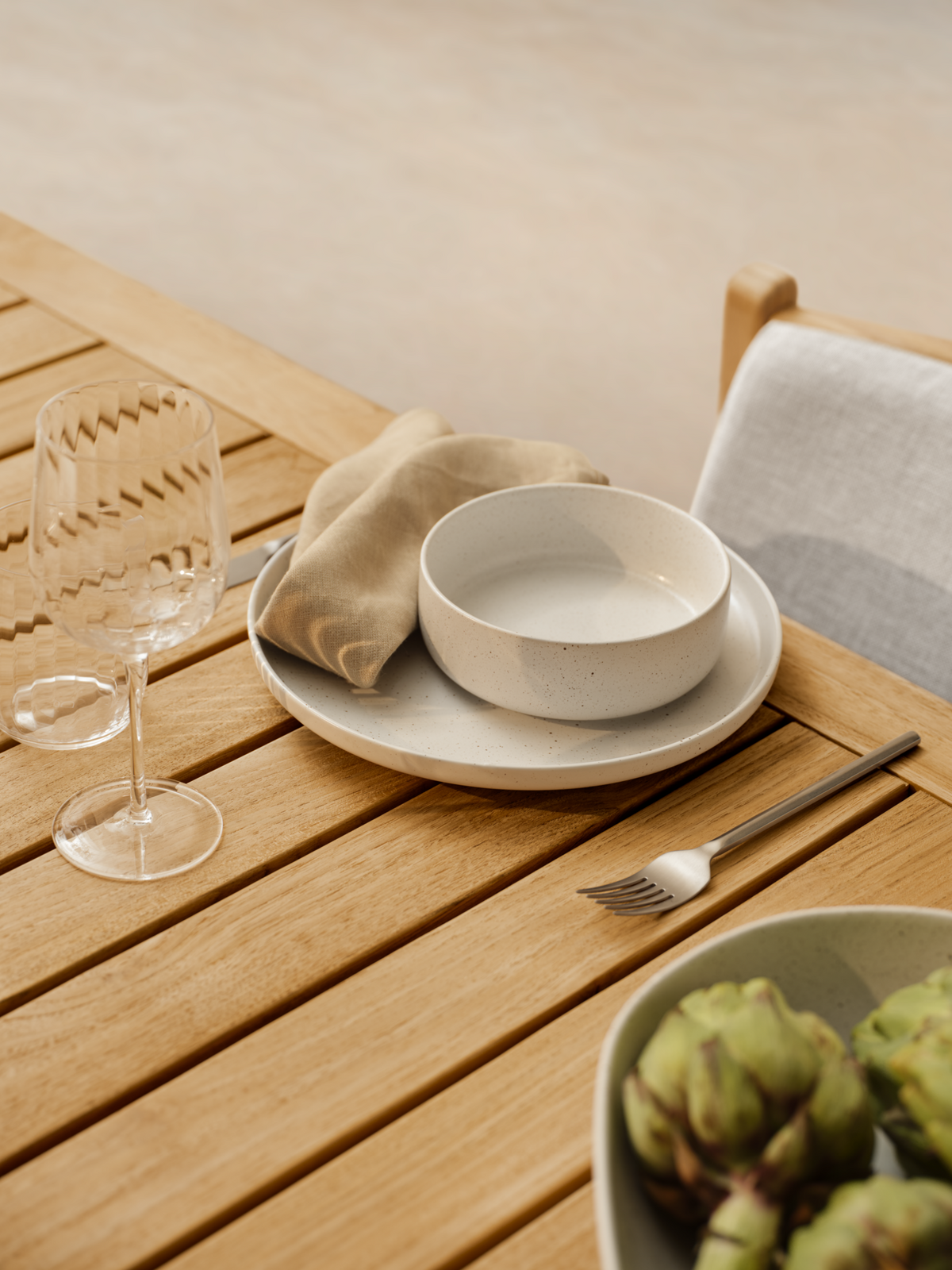 Patio Outdoor Dining set (6 chairs and table L220 cm)