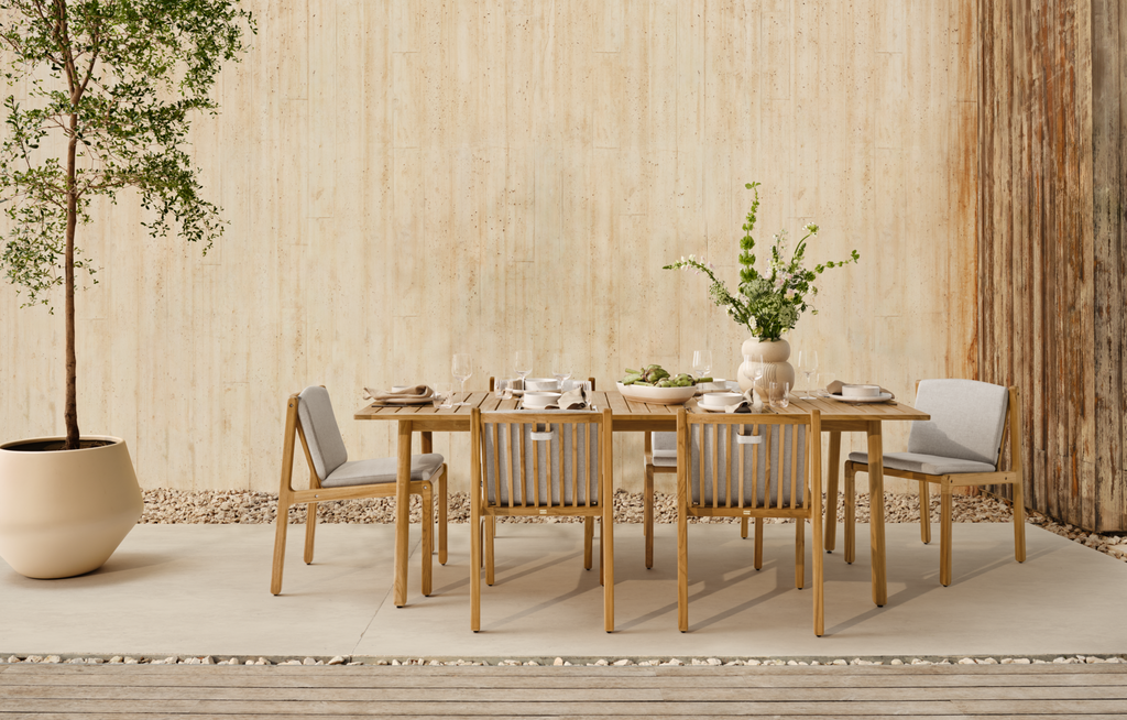 Patio Outdoor Dining set (6 chairs and table L220 cm)