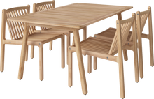 Charger l&#39;image dans la galerie, Patio Outdoor Dining set (4 chairs and table L160 cm)