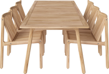 Charger l&#39;image dans la galerie, Patio Outdoor Dining set (6 chairs and table L220 cm)