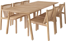 Charger l&#39;image dans la galerie, Patio Outdoor Dining set (6 chairs and table L220 cm)