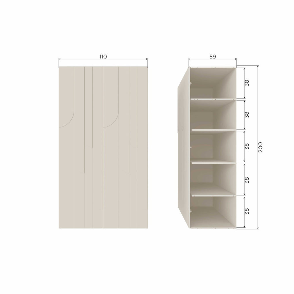 RAIN 2-DRS STORAGE CABINET PINE DUST [fsc]