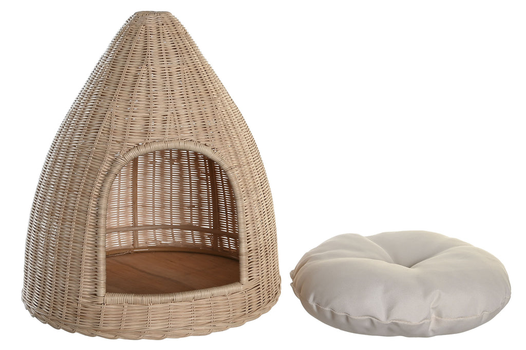 PET BED RATTAN 45X45X57 NATURAL