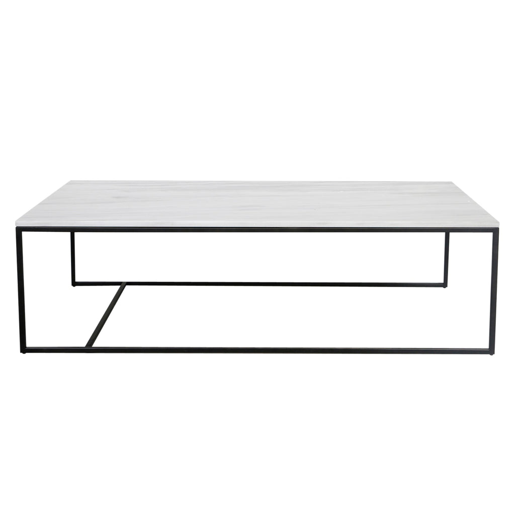 Rectangular Marble Coffee table - White - Will - 140x80x40cm