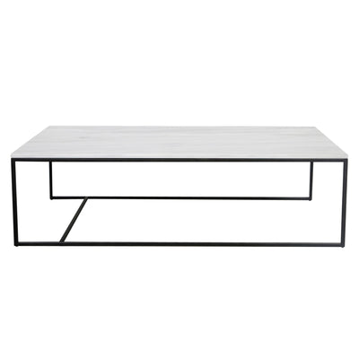 Rectangular Marble Coffee table - White - Will - 140x80x40cm