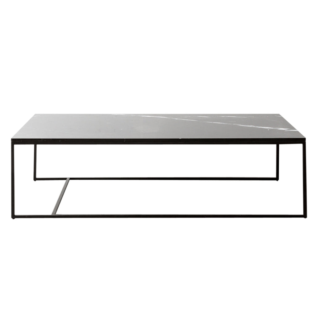 Rectangular Marble Coffee table - Black - Will - 140x80x40cm