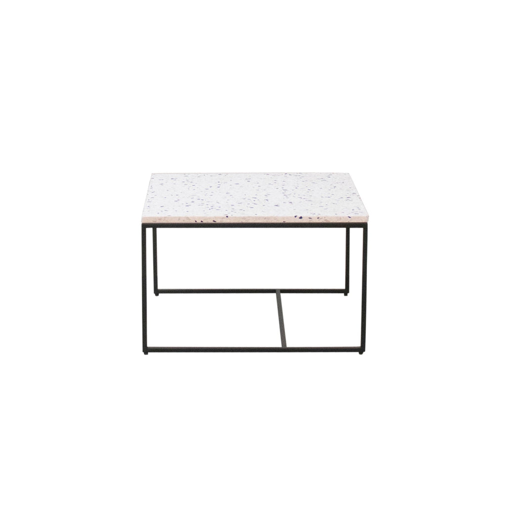 Rectangular coffee table - Miles - White Terrazzo - 55cm