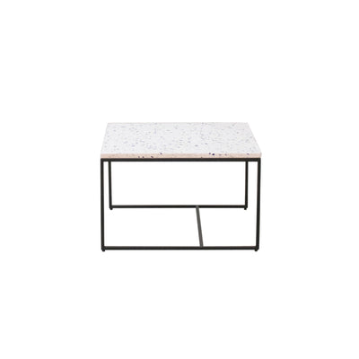 Rectangular coffee table - Miles - White Terrazzo - 55cm