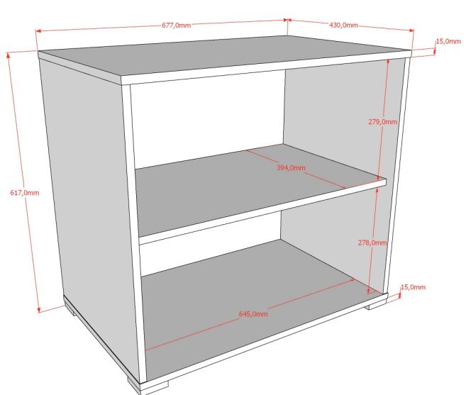 SAM BOOKCASE FOR MID SLEEPER OAK