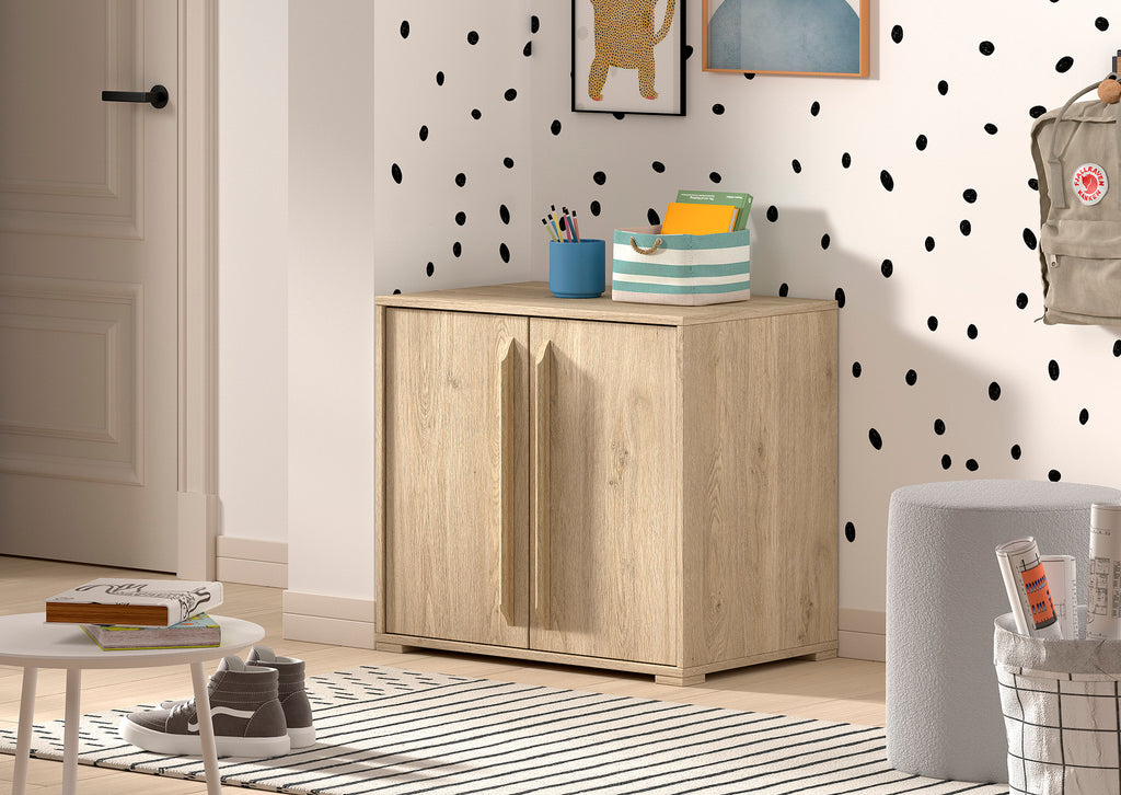SAM CHEST OF 2 DOORS FOR MID SLEEPER OAK