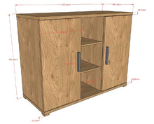 Carica l'immagine nel visualizzatore di Gallery, SAM CHEST OF 2 DOORS OAK
