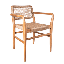 Carica l&#39;immagine nel visualizzatore di Gallery, Rope and teak armchair
