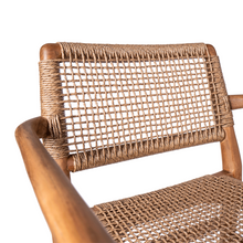 Carica l&#39;immagine nel visualizzatore di Gallery, Rope and teak armchair