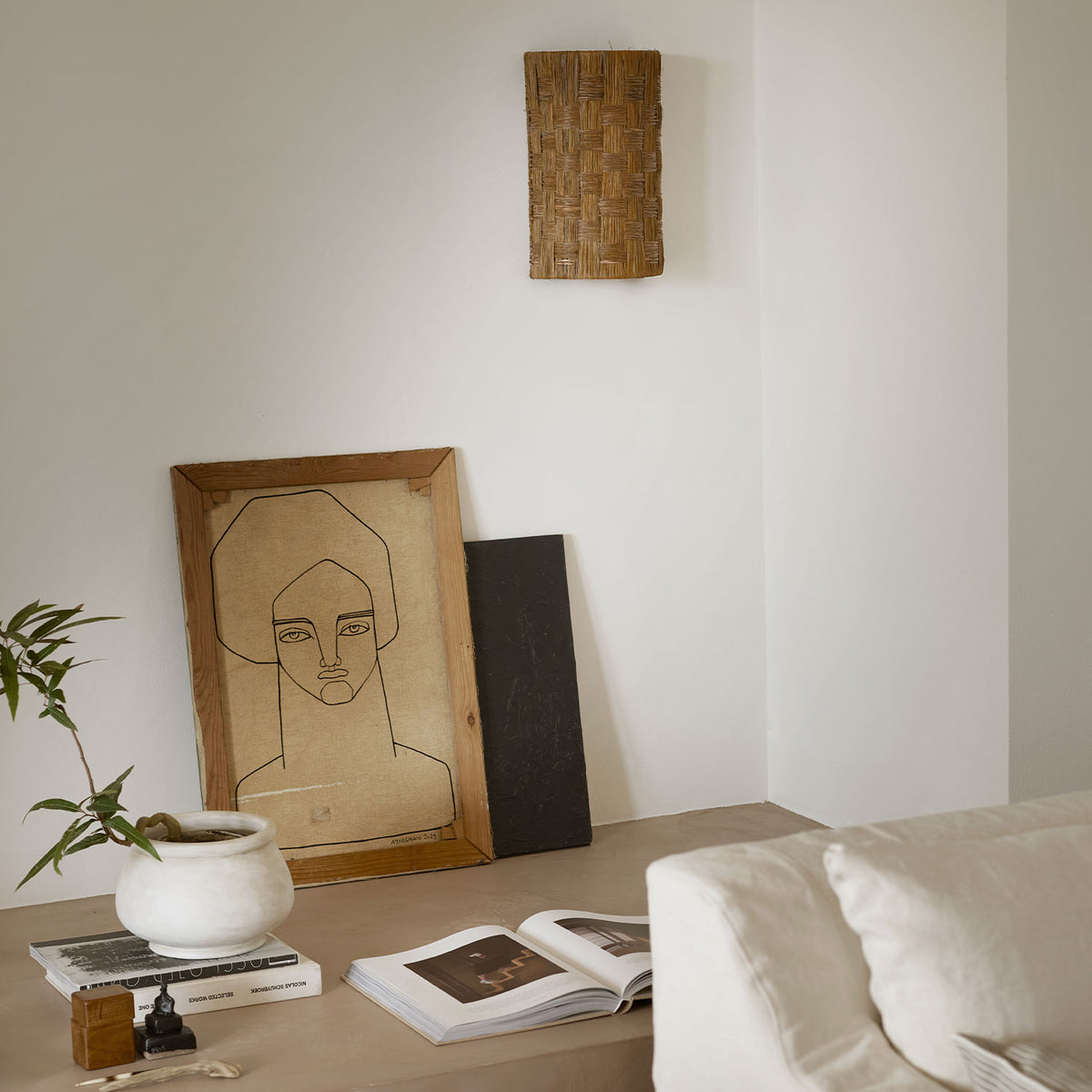 WALL LAMP | BAST | H 35 CM CARAMEL