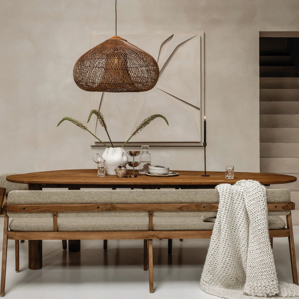 Noa Dining Bench Pale Khaki