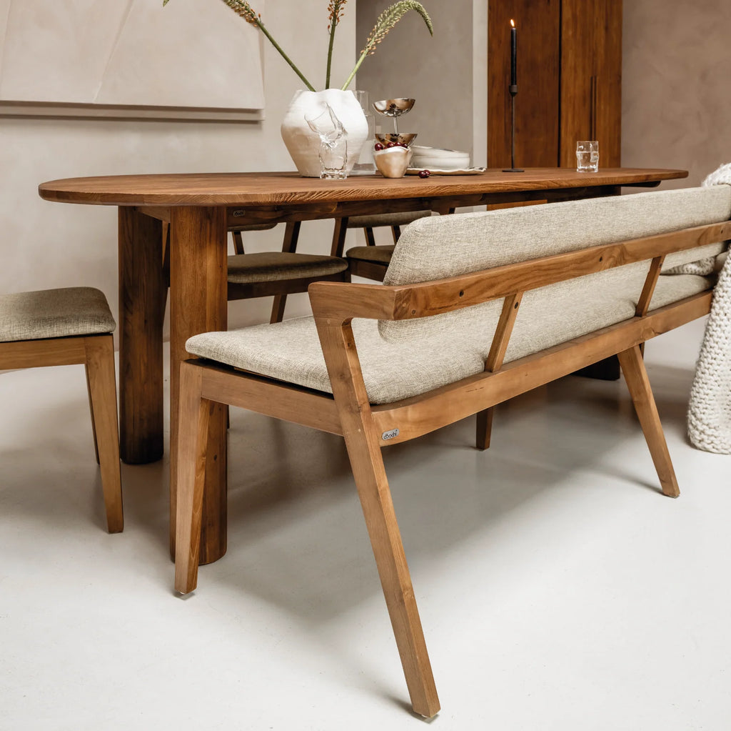 Noa Dining Bench Pale Khaki