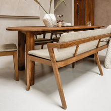 Load image into Gallery viewer, Noa Dining Bench Pale Khaki