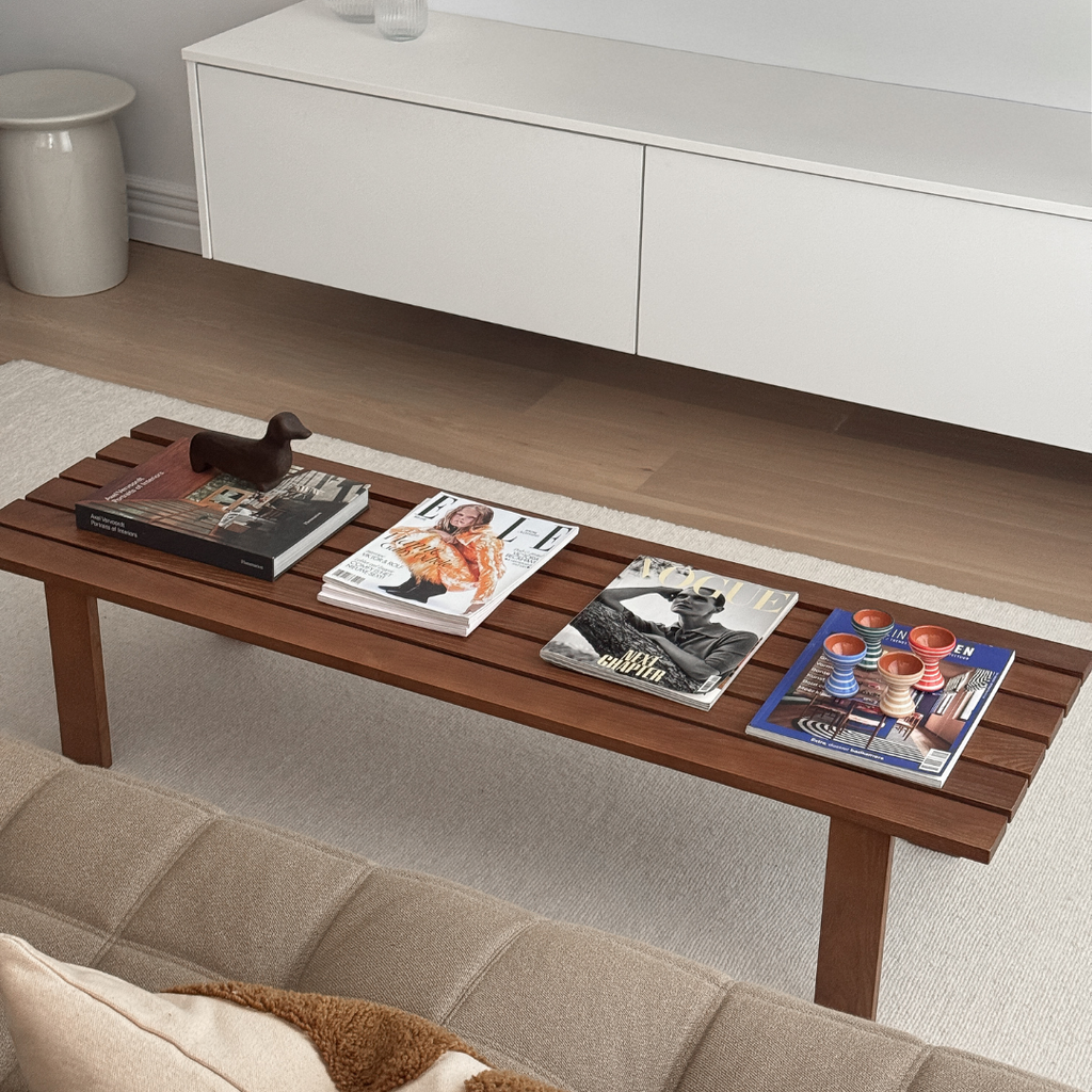 Bench Melanie - W140 D45 H35 - Ash wood in coffee bean