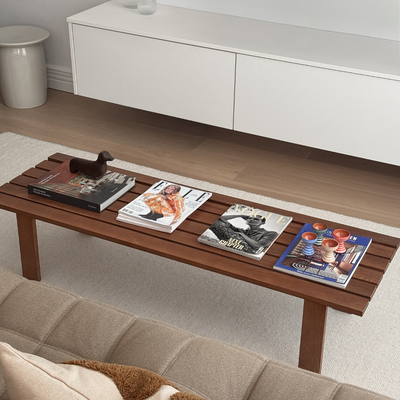 Bench Melanie - W140 D45 H35 - Ash wood in coffee bean