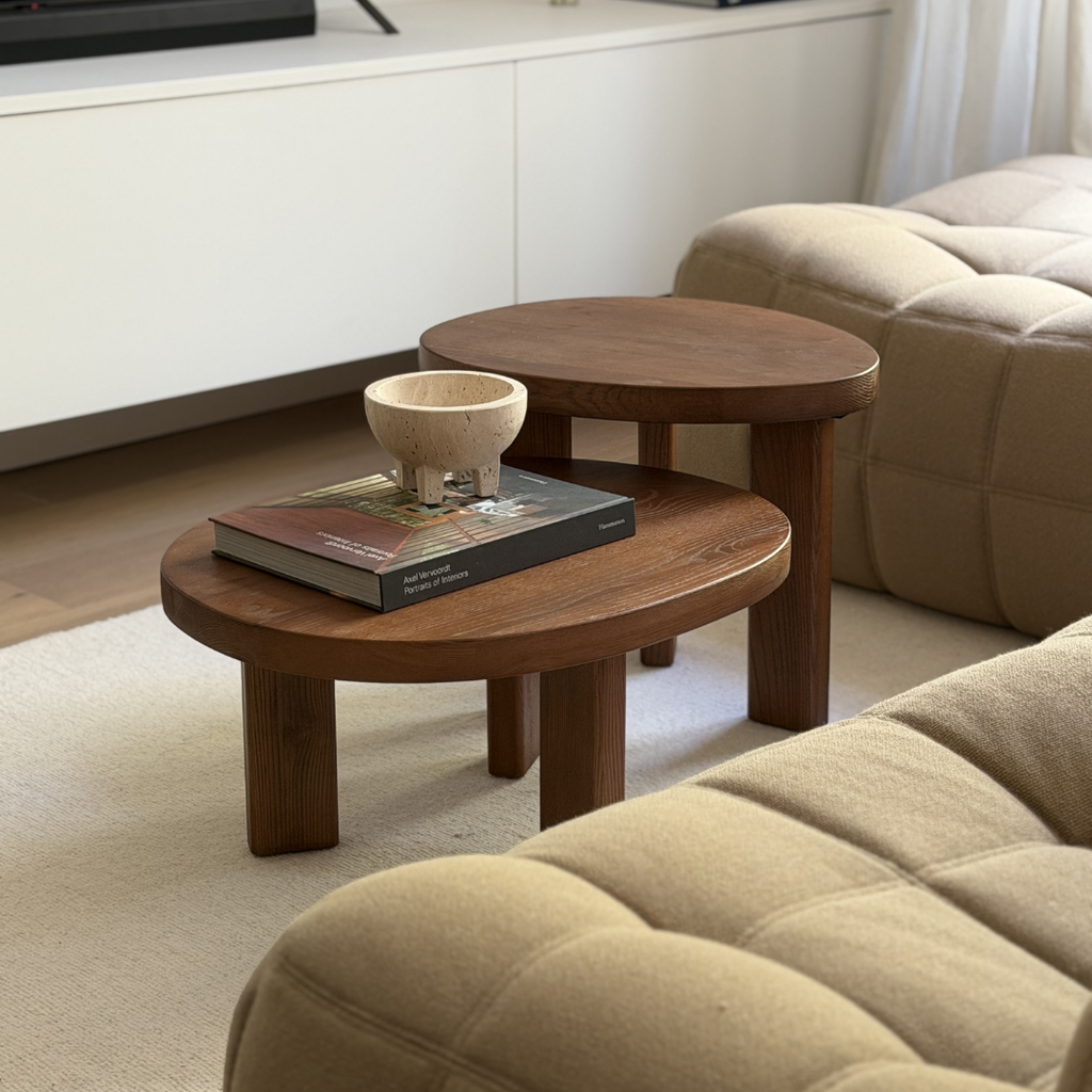 Eden coffee table coffee table - W60 D50 H35 - Dark Walnut