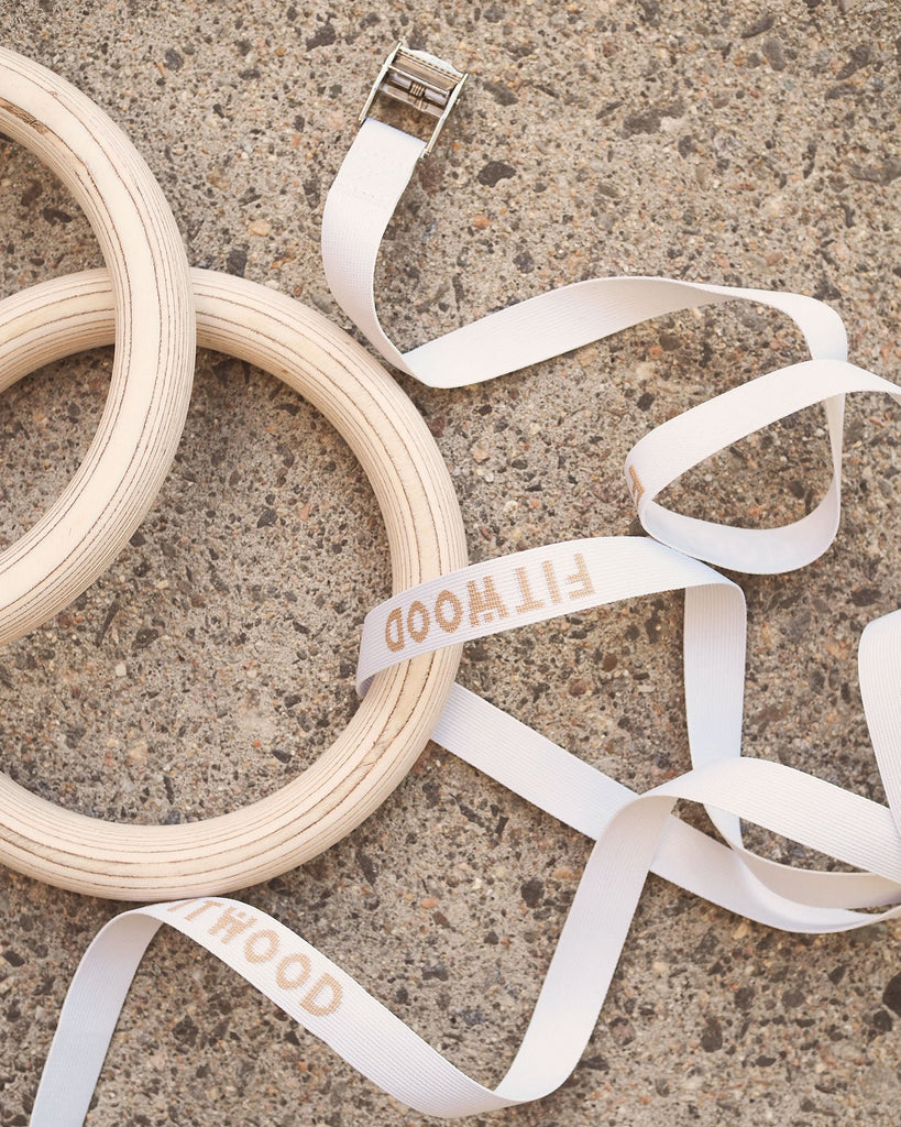 Straps for gym rings | white