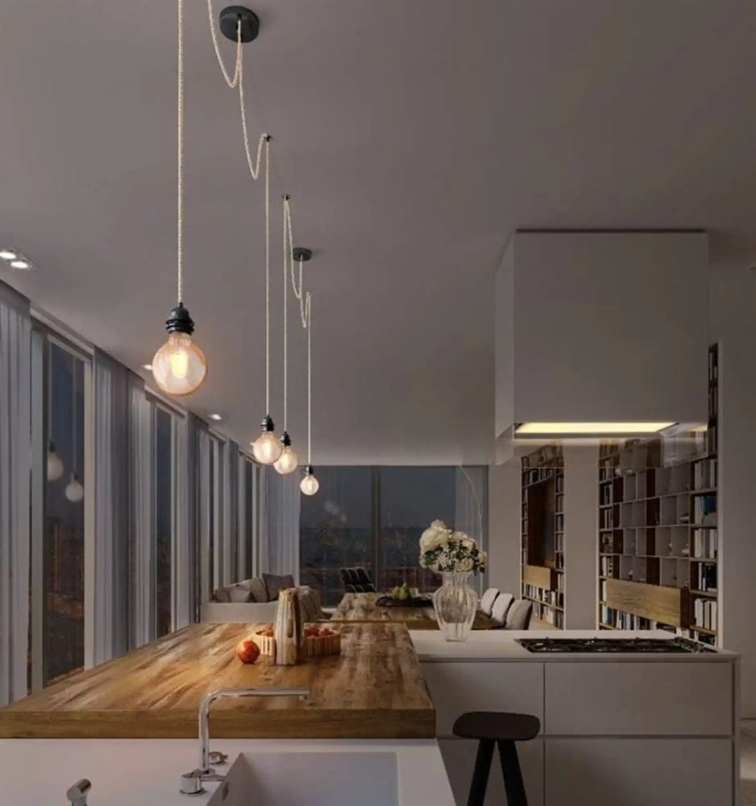 HANG 2 pendant above a kitchen counter