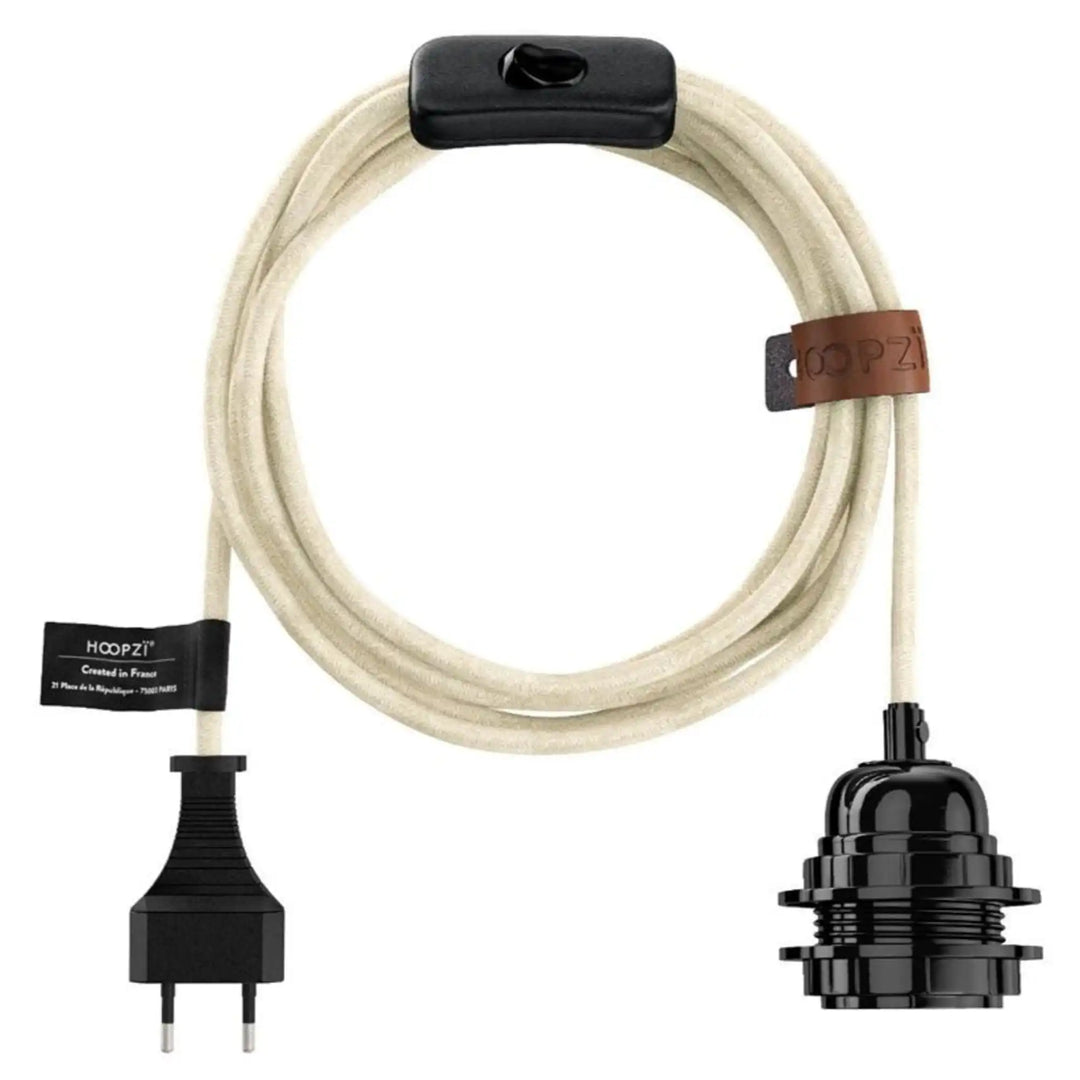 BALA black cable pendant with E27 socket