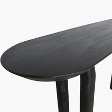 Load image into Gallery viewer, Bullnose console black 35 × 140 × 80 cm